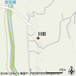 岩手県一関市滝沢日影周辺の地図