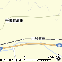 岩手県一関市千厩町清田市道周辺の地図