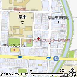 山形県酒田市東泉町4丁目7-23周辺の地図