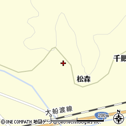 岩手県一関市千厩町清田（松森）周辺の地図