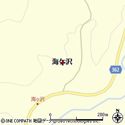 山形県酒田市北俣海ケ沢周辺の地図
