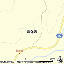 山形県酒田市北俣（海ケ沢）周辺の地図