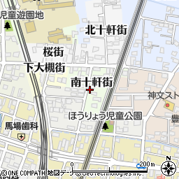 岩手県一関市南十軒街周辺の地図