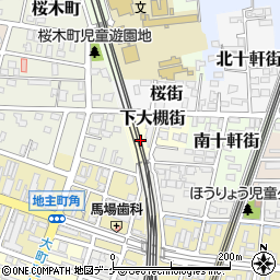 岩手県一関市下大槻街周辺の地図