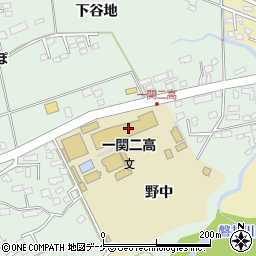 岩手県立一関第二高等学校　職員室周辺の地図