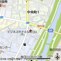 岩手県一関市中央町1丁目2-9周辺の地図