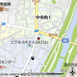 岩手県一関市中央町1丁目2-12周辺の地図