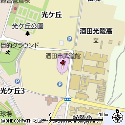 酒田市営　武道館・相撲場受付周辺の地図