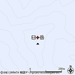 臼ケ岳周辺の地図