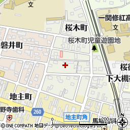 岩手県一関市桜木町周辺の地図