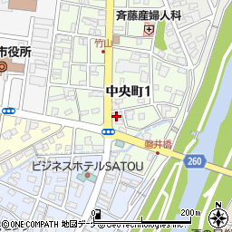 岩手県一関市中央町1丁目3-10周辺の地図