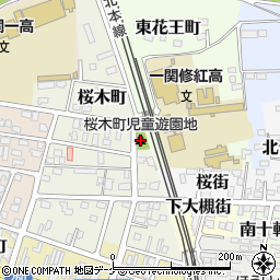 桜木町児童遊園地周辺の地図