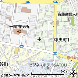 岩手県一関市中央町1丁目6-15周辺の地図