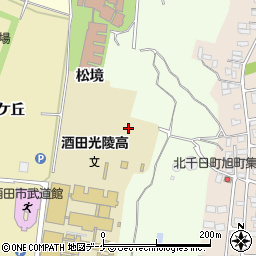 山形県酒田市北千日堂前松境周辺の地図