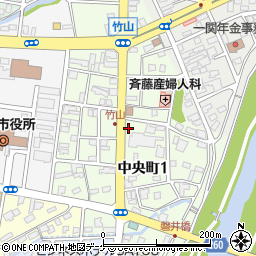 岩手県一関市中央町周辺の地図
