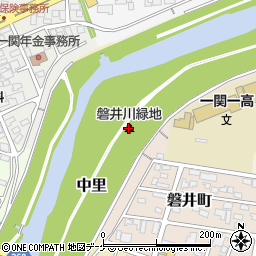 磐井川緑地周辺の地図