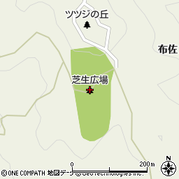 芝生広場周辺の地図