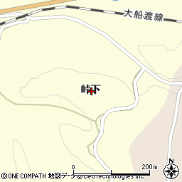 岩手県一関市千厩町清田峠下周辺の地図