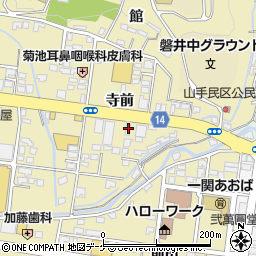 岩手県一関市山目寺前53-1周辺の地図