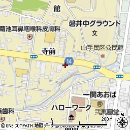 岩手県一関市山目寺前54周辺の地図