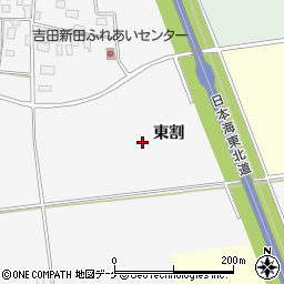 山形県酒田市吉田新田東割周辺の地図