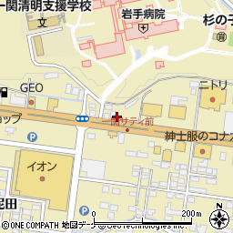 一関泥田簡易郵便局周辺の地図