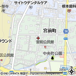 岩手県一関市宮前町周辺の地図
