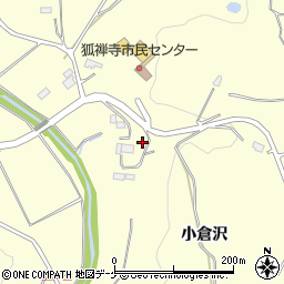 岩手県一関市狐禅寺小倉沢周辺の地図