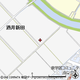 山形県酒田市酒井新田（金屋田）周辺の地図