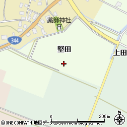 山形県酒田市上興野堅田周辺の地図