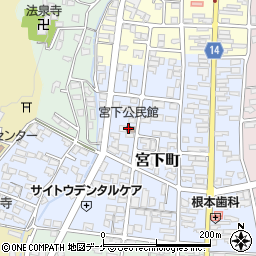 宮下公民館周辺の地図
