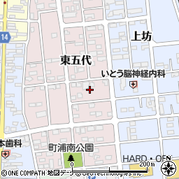 岩手県一関市東五代9周辺の地図