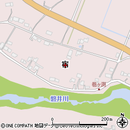 岩手県一関市厳美町（宿）周辺の地図