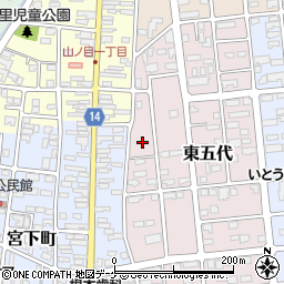 岩手県一関市東五代13周辺の地図