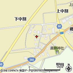 山形県酒田市上野曽根下中割15-3周辺の地図