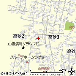 酒田高砂郵便局周辺の地図