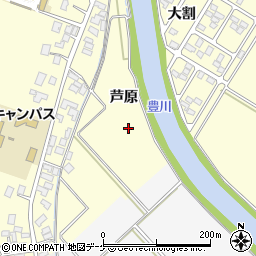 山形県酒田市豊里芦原周辺の地図