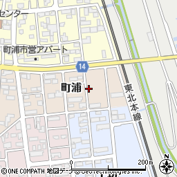 岩手県一関市町浦周辺の地図