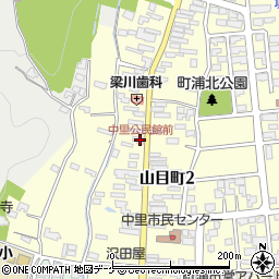 中里公民館前周辺の地図