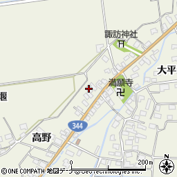山形県酒田市安田高野2周辺の地図