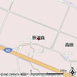 岩手県一関市厳美町笹辺良周辺の地図