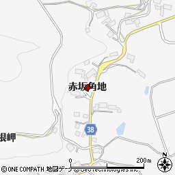 岩手県陸前高田市広田町赤坂角地周辺の地図