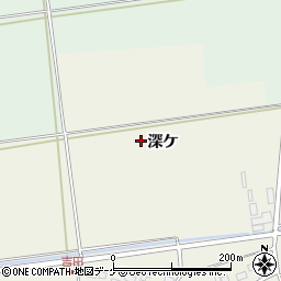 山形県酒田市吉田深ケ周辺の地図