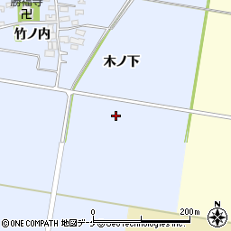 山形県酒田市上安田木ノ下周辺の地図