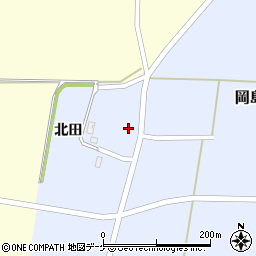 山形県酒田市岡島田（北田）周辺の地図