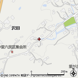岩手県一関市中里沢田158周辺の地図