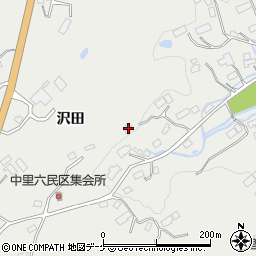 岩手県一関市中里沢田155周辺の地図