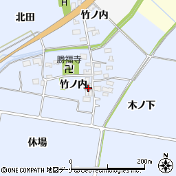 山形県酒田市上安田竹ノ内周辺の地図