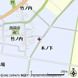 山形県酒田市上安田周辺の地図
