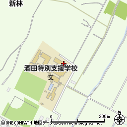 山形県立酒田聾学校　寄宿舎周辺の地図